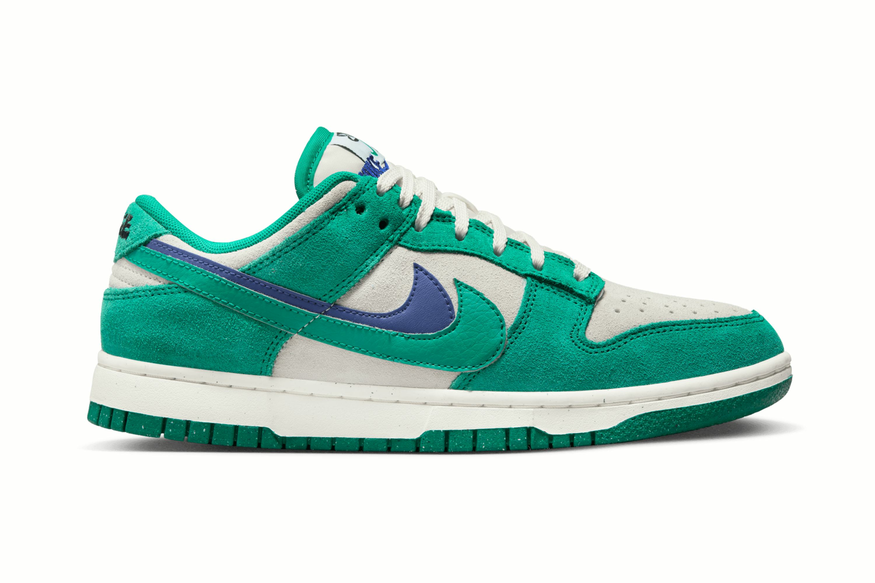 nike dunk low blue green